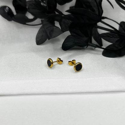 Sea-Safe™ Gold Onyx Studs