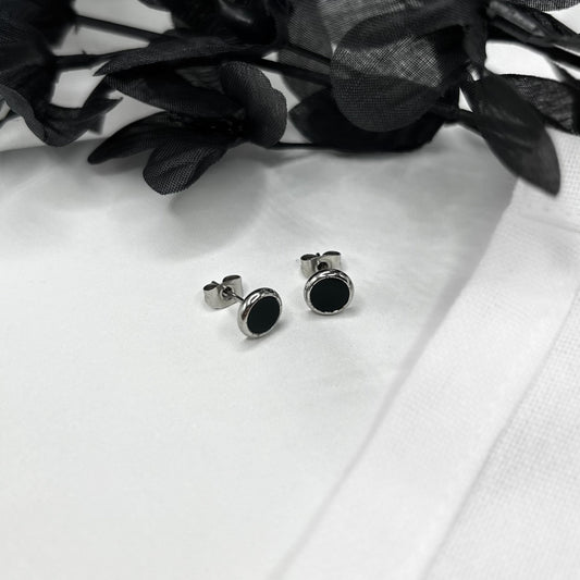 Sea-Safe™ Silver Onyx Studs