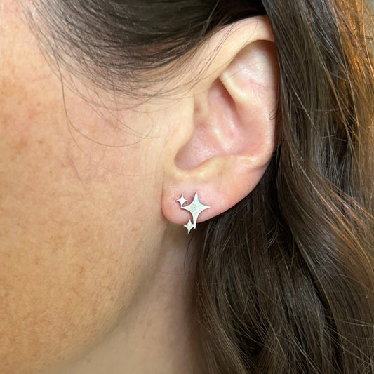 Sea-Safe™ Silver Twinkle Studs