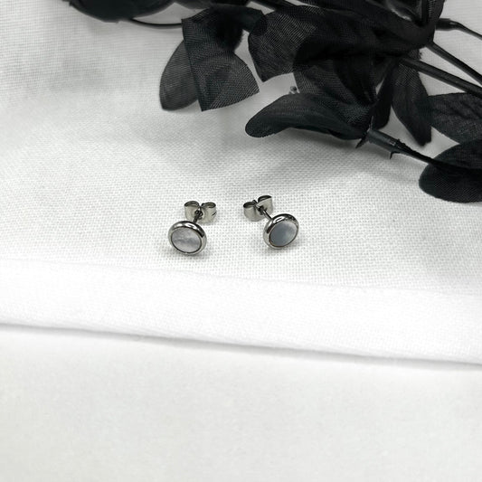 Sea-Safe™ Silver Opal Studs